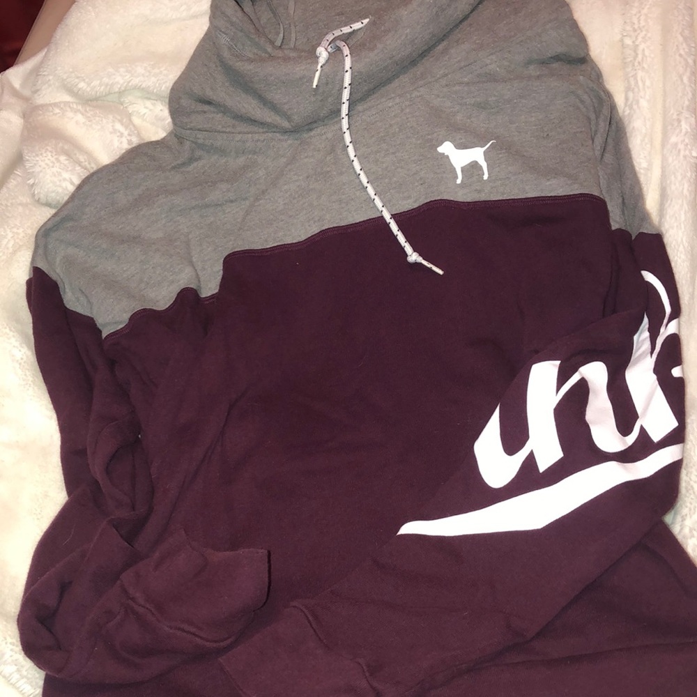 high neck PINK hoodie